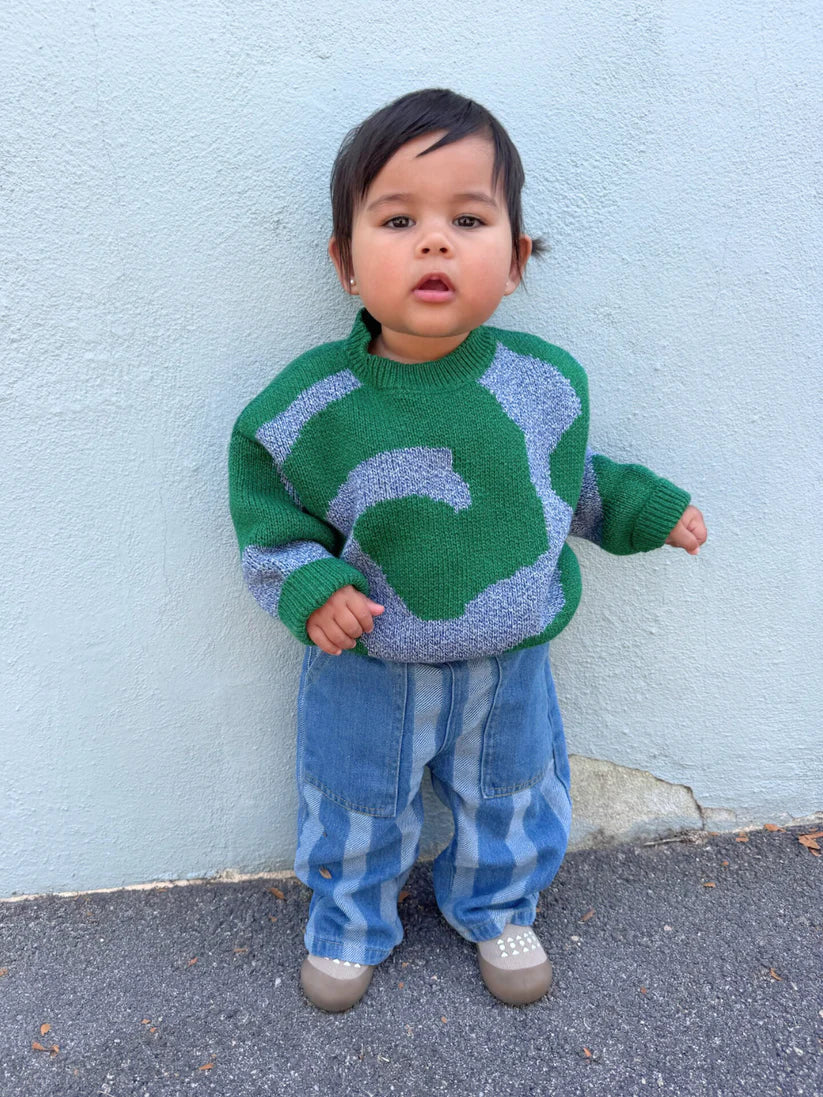 Swirl Sweater - Green/Blue