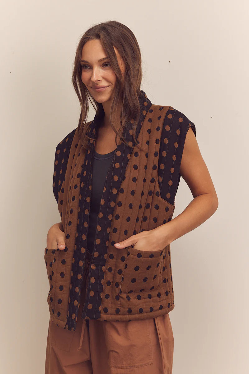Quilted Tie Waist Vest