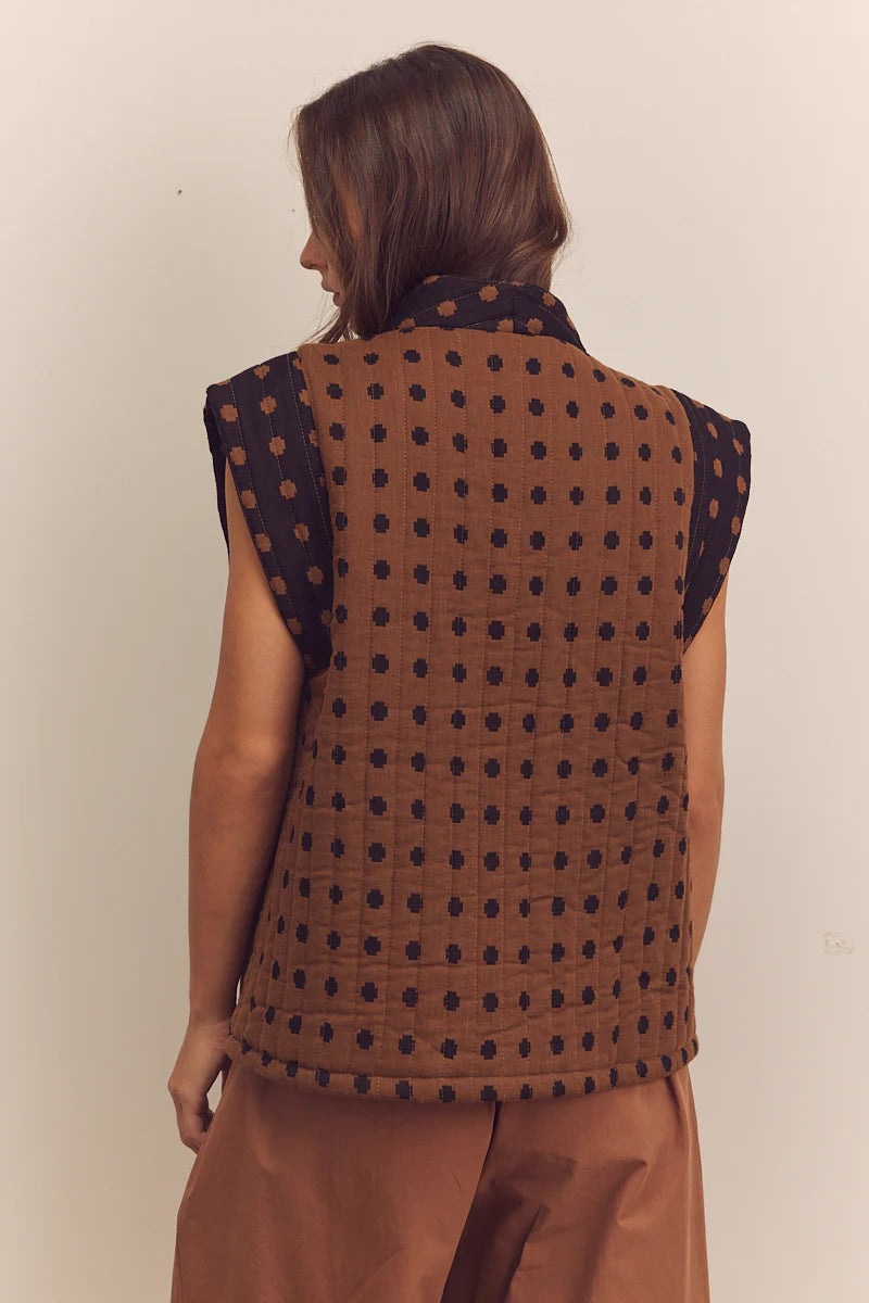 Quilted Tie Waist Vest