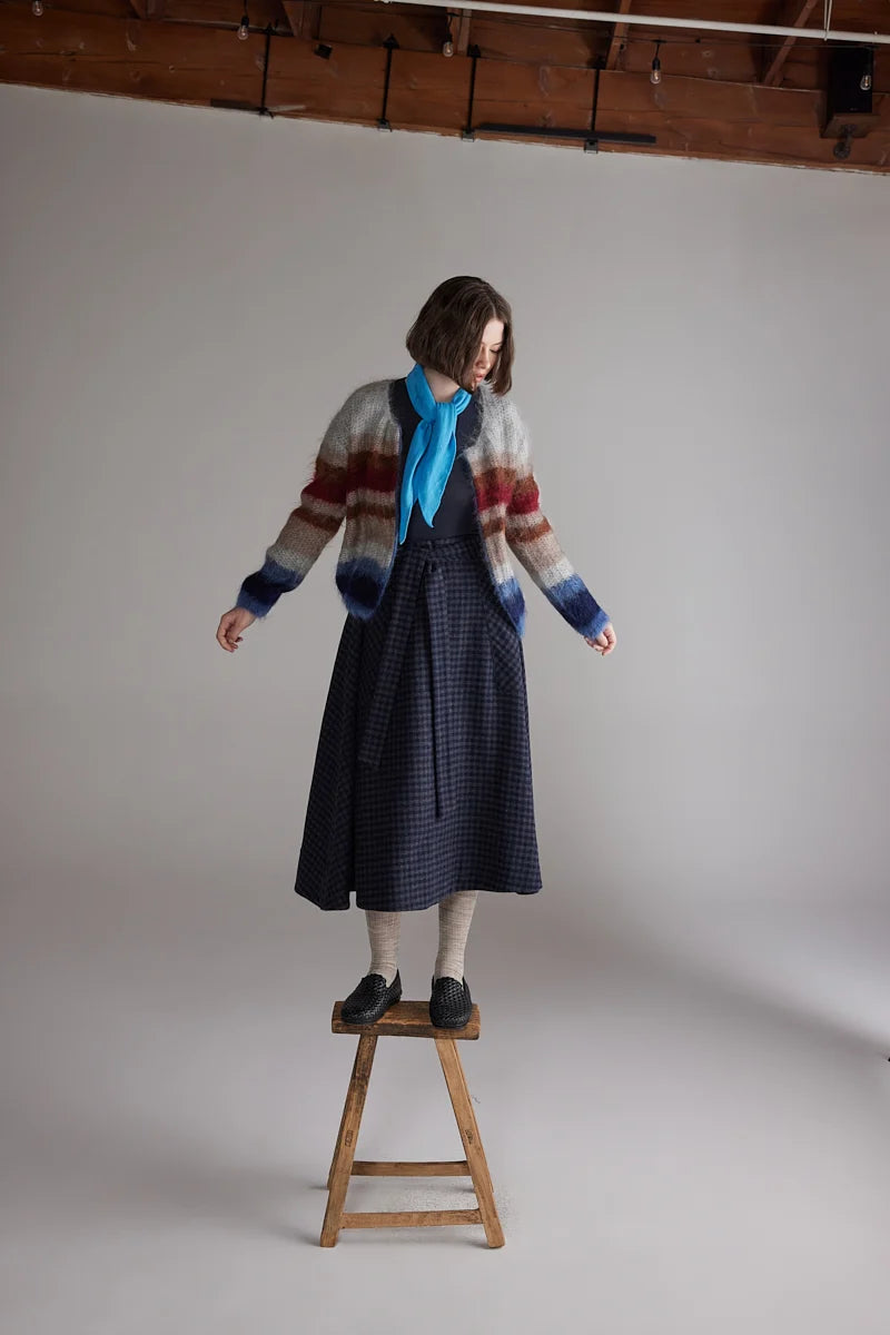 Multi Stripe Mohair Cardigan