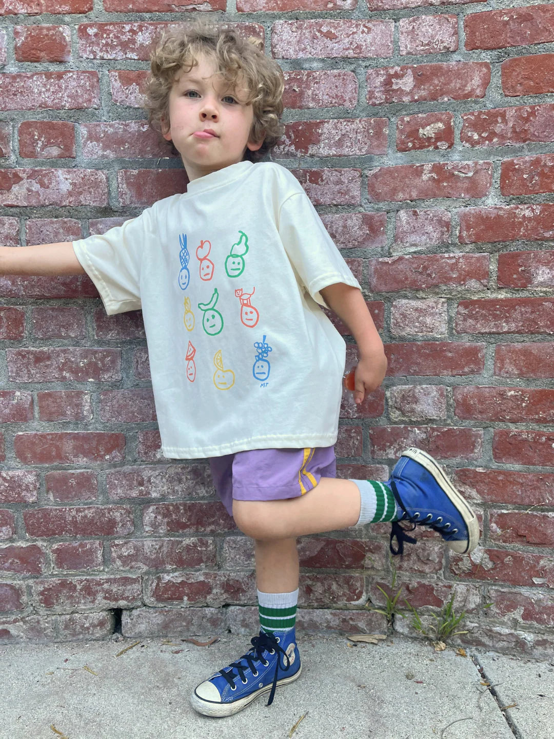 Fruit Face Tee - Ivory.