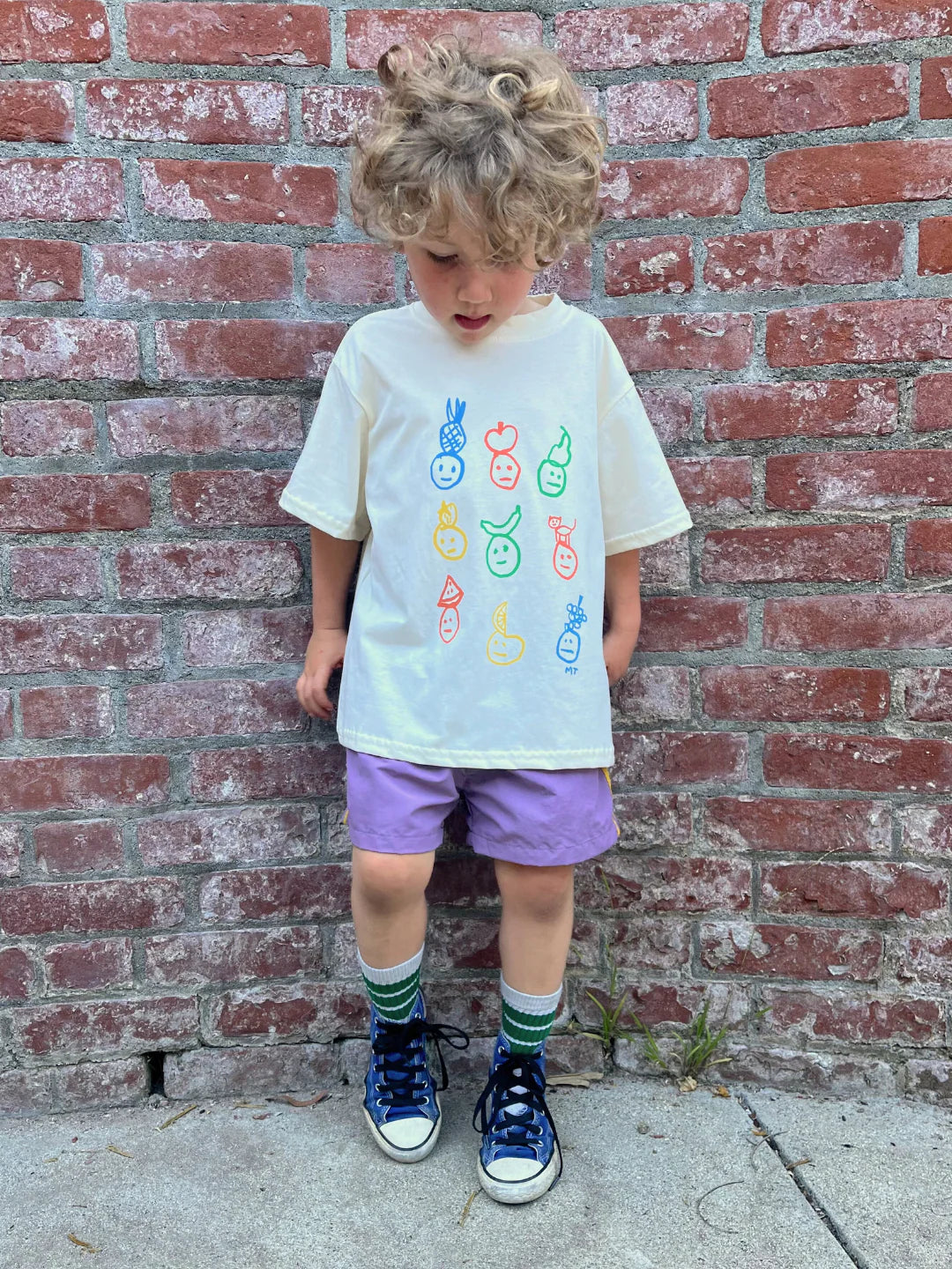 Fruit Face Tee - Ivory.