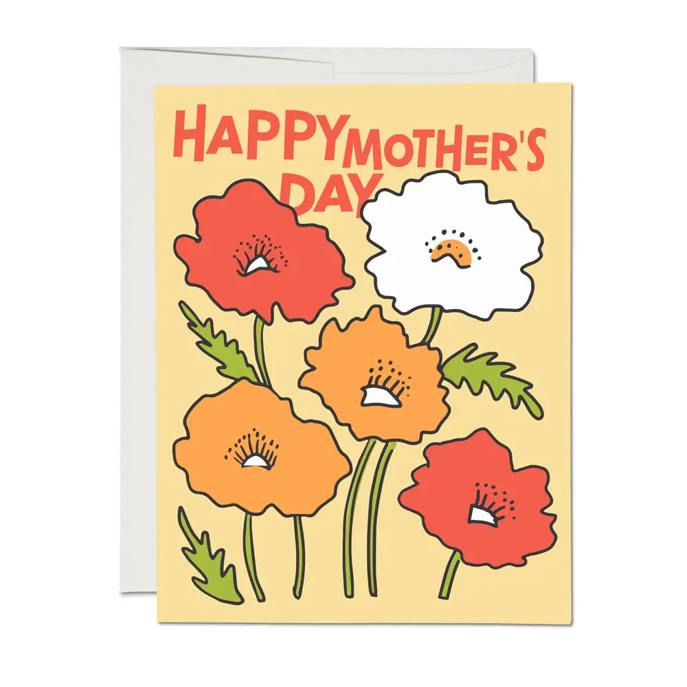 Colorful Poppies Mother's Day Greeting Card