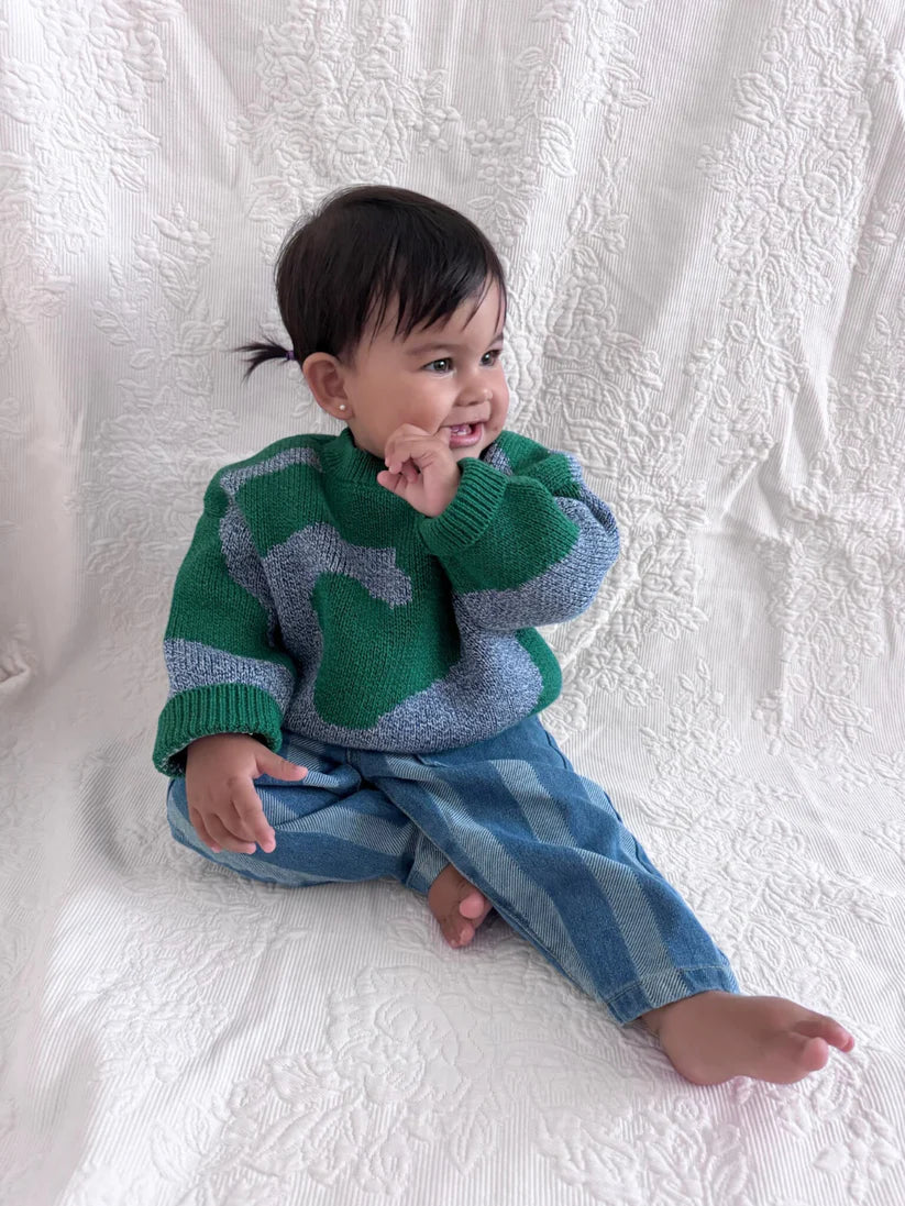 Swirl Sweater - Green/Blue