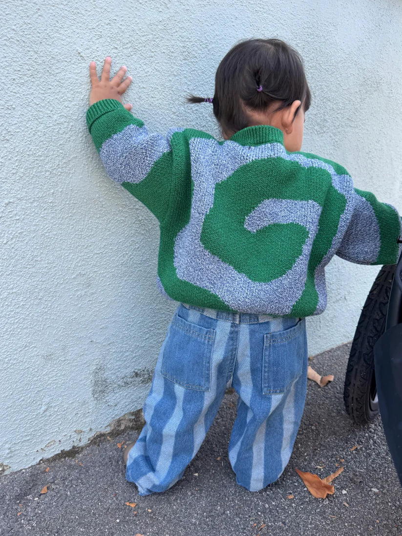 Swirl Sweater - Green/Blue