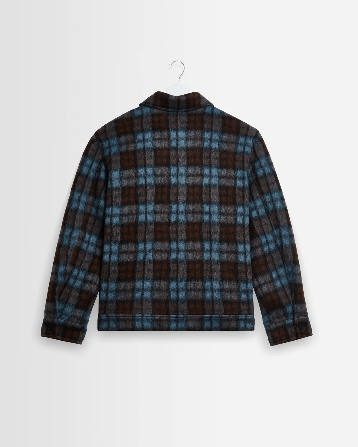 Heath - Blue And Brown Check Mohair Jacket