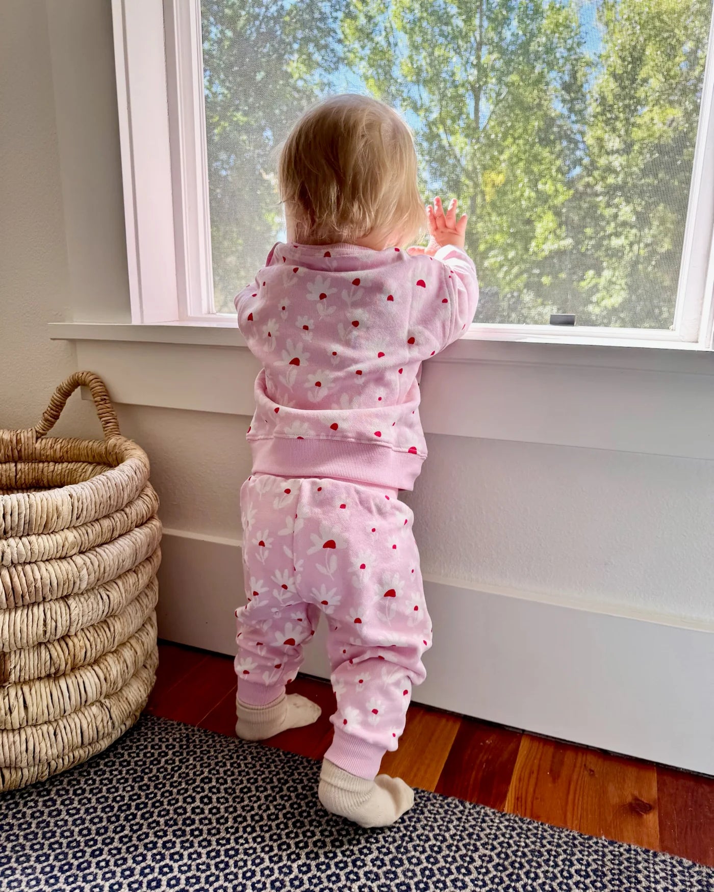 Baby Sweatshirt - Flower Field/Peony