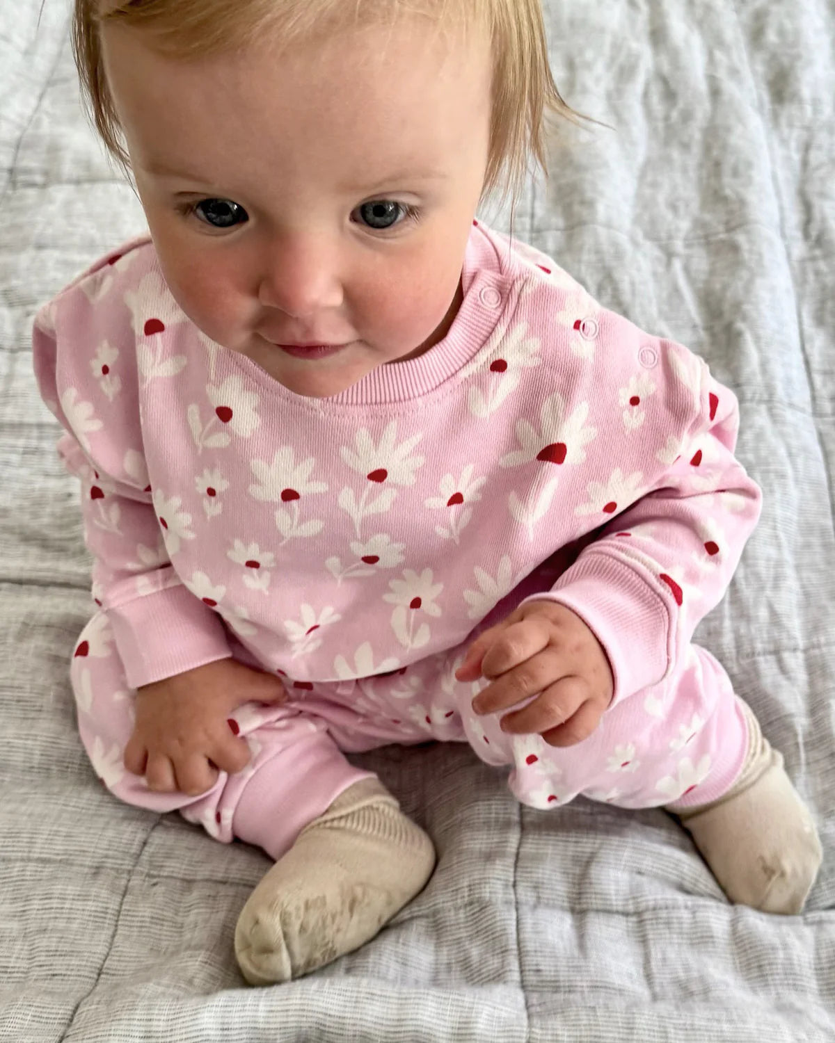Baby Sweatshirt - Flower Field/Peony