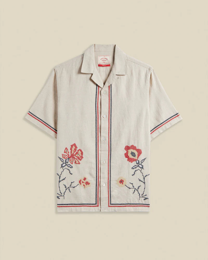 Cross Stitch Camp Shirt