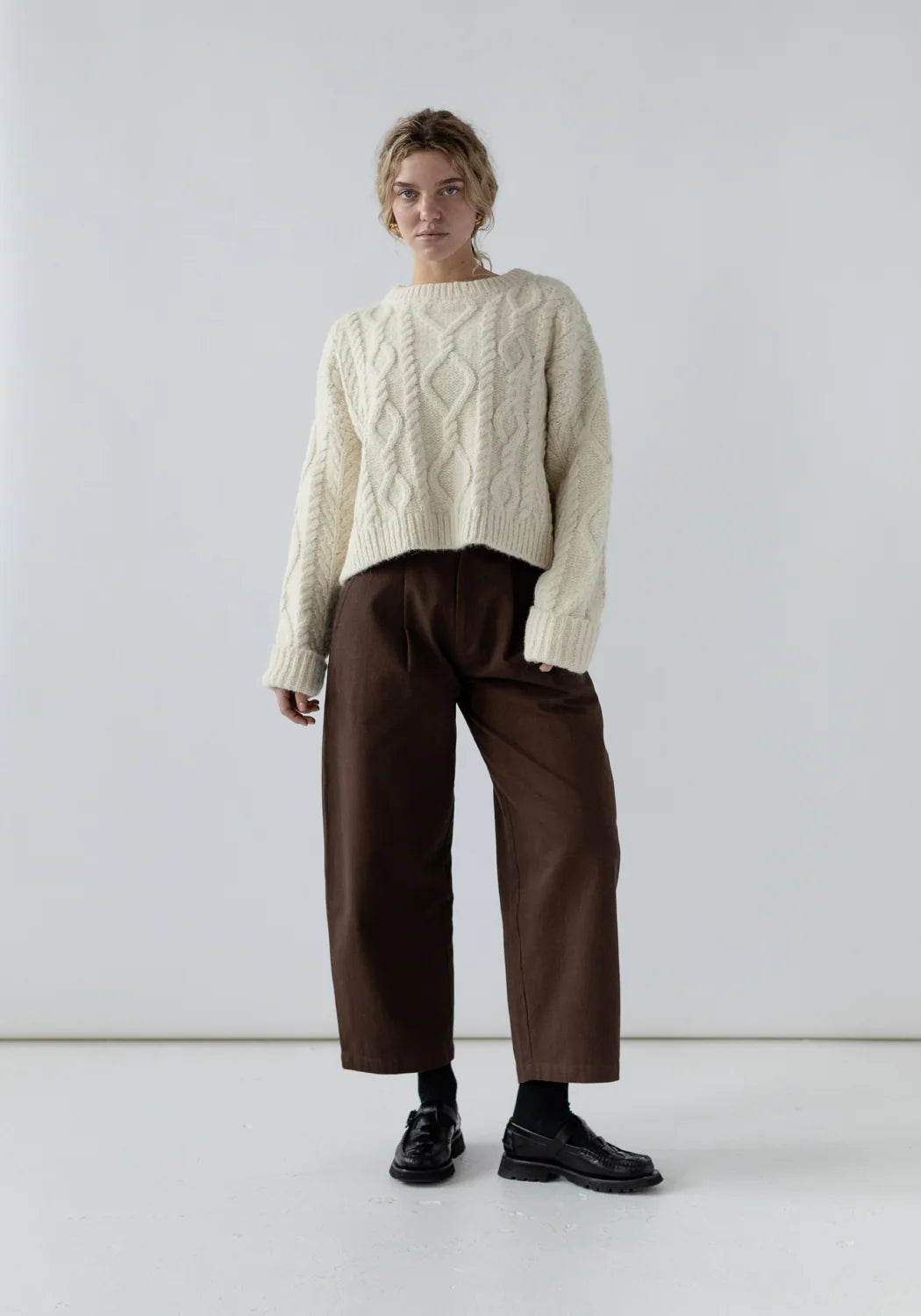 Cropped Cable - Ivory
