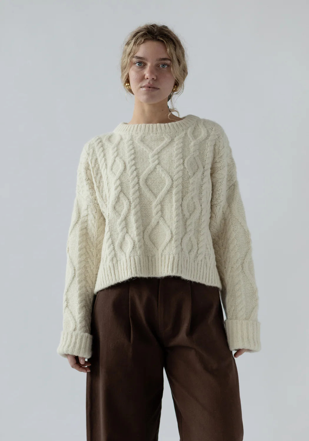 Cropped Cable - Ivory