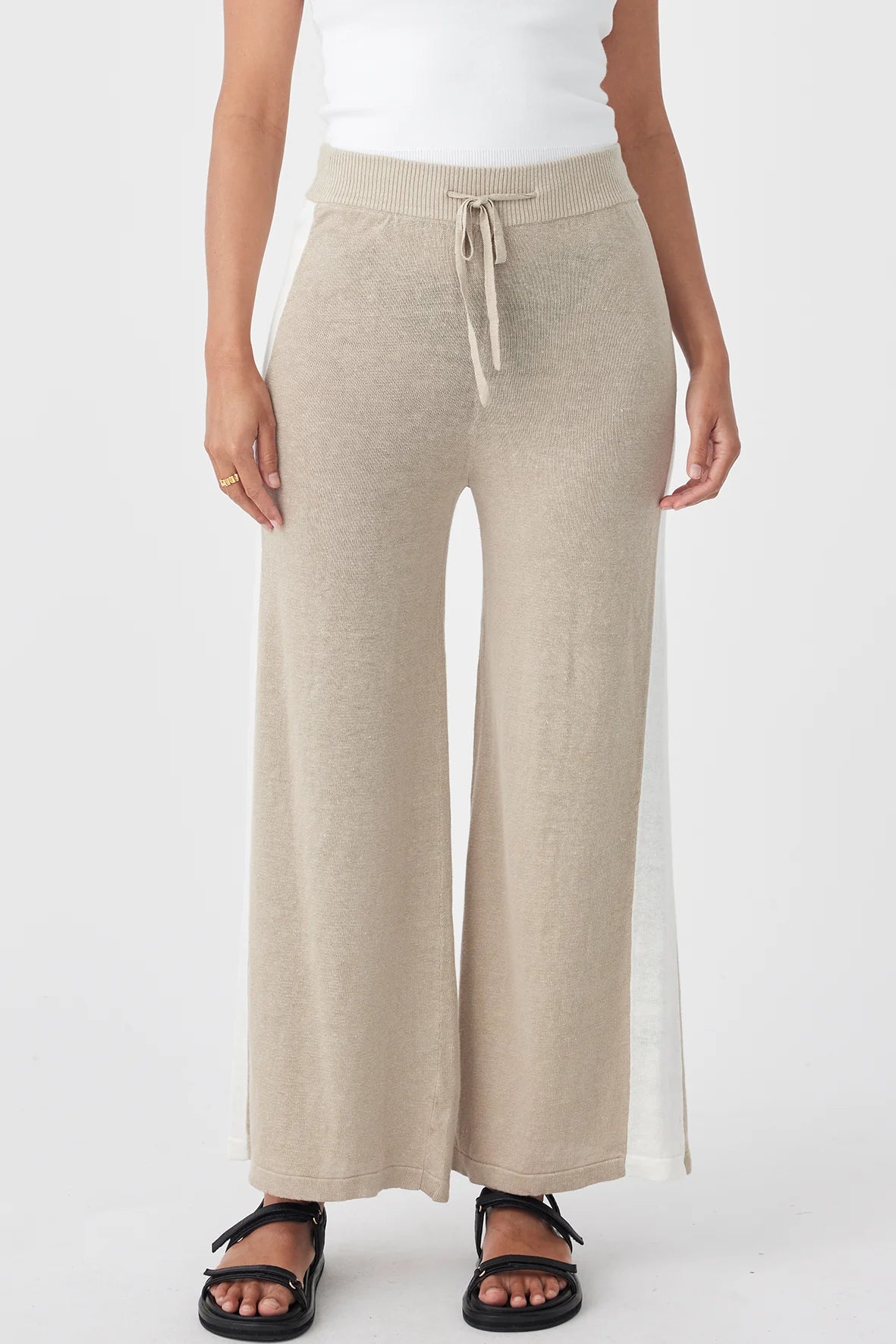 Larri Pant - Taupe & Cream