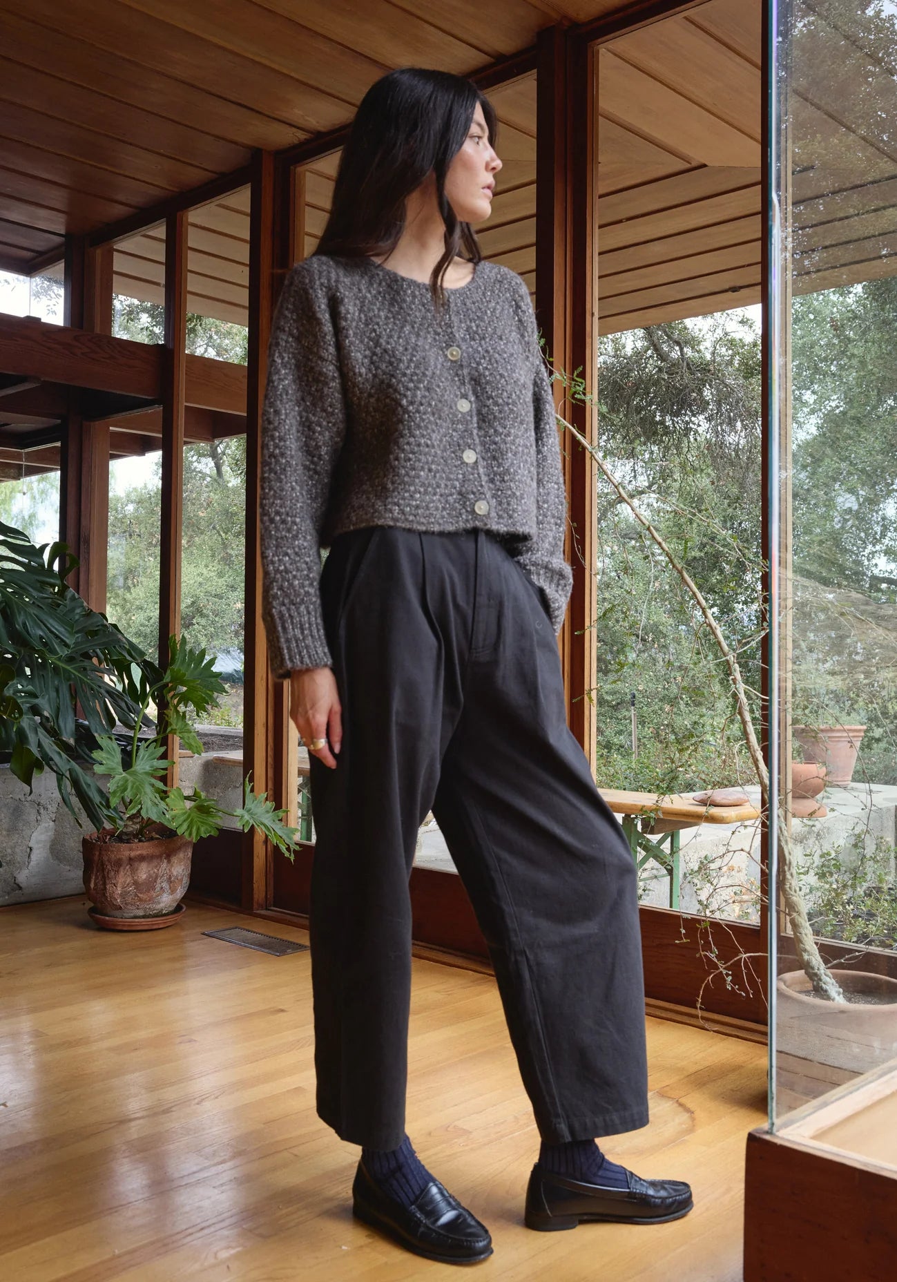The Quinn Cardigan- Charcoal
