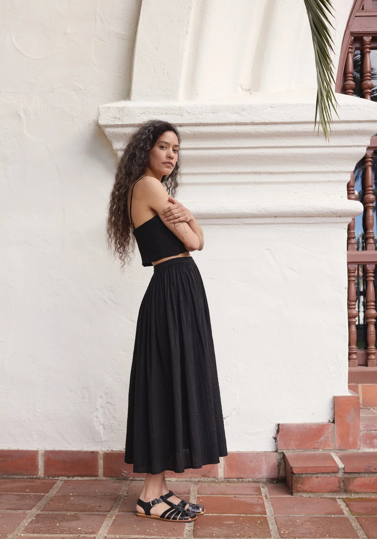 Gathered Skirt - Black