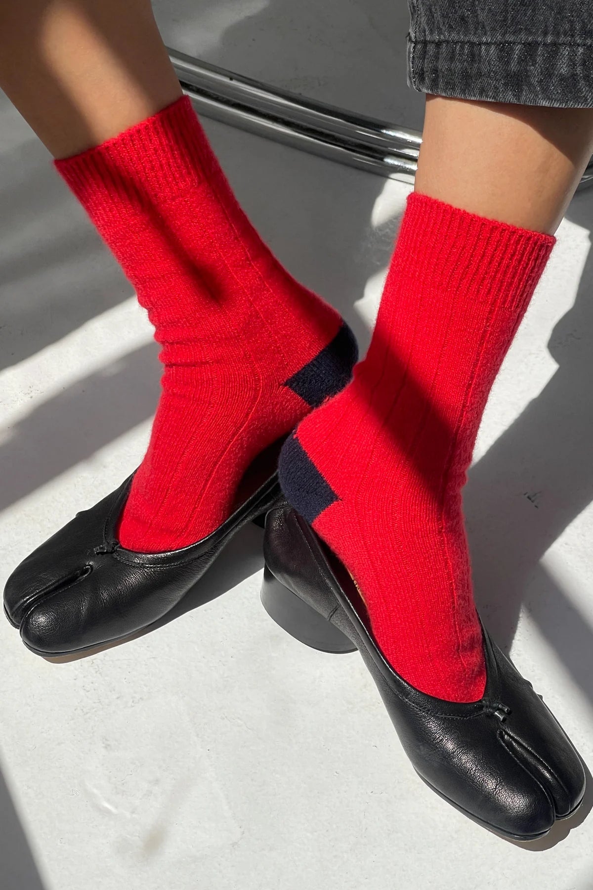 Classic Cashmere Socks - Poppy Red