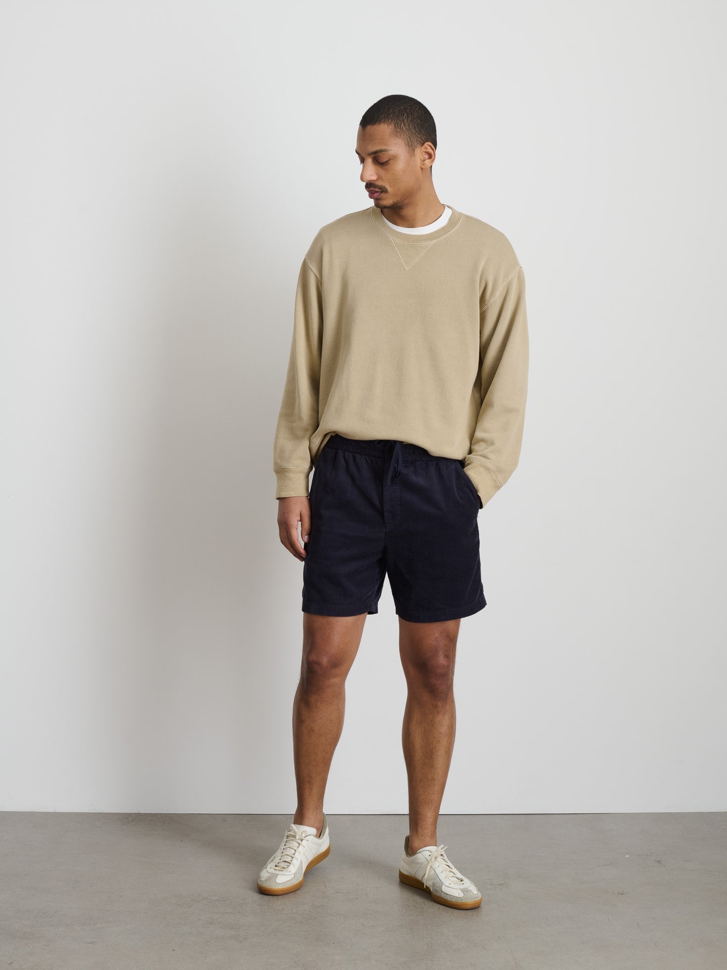 Pull on Short in Fine Wale Corduroy