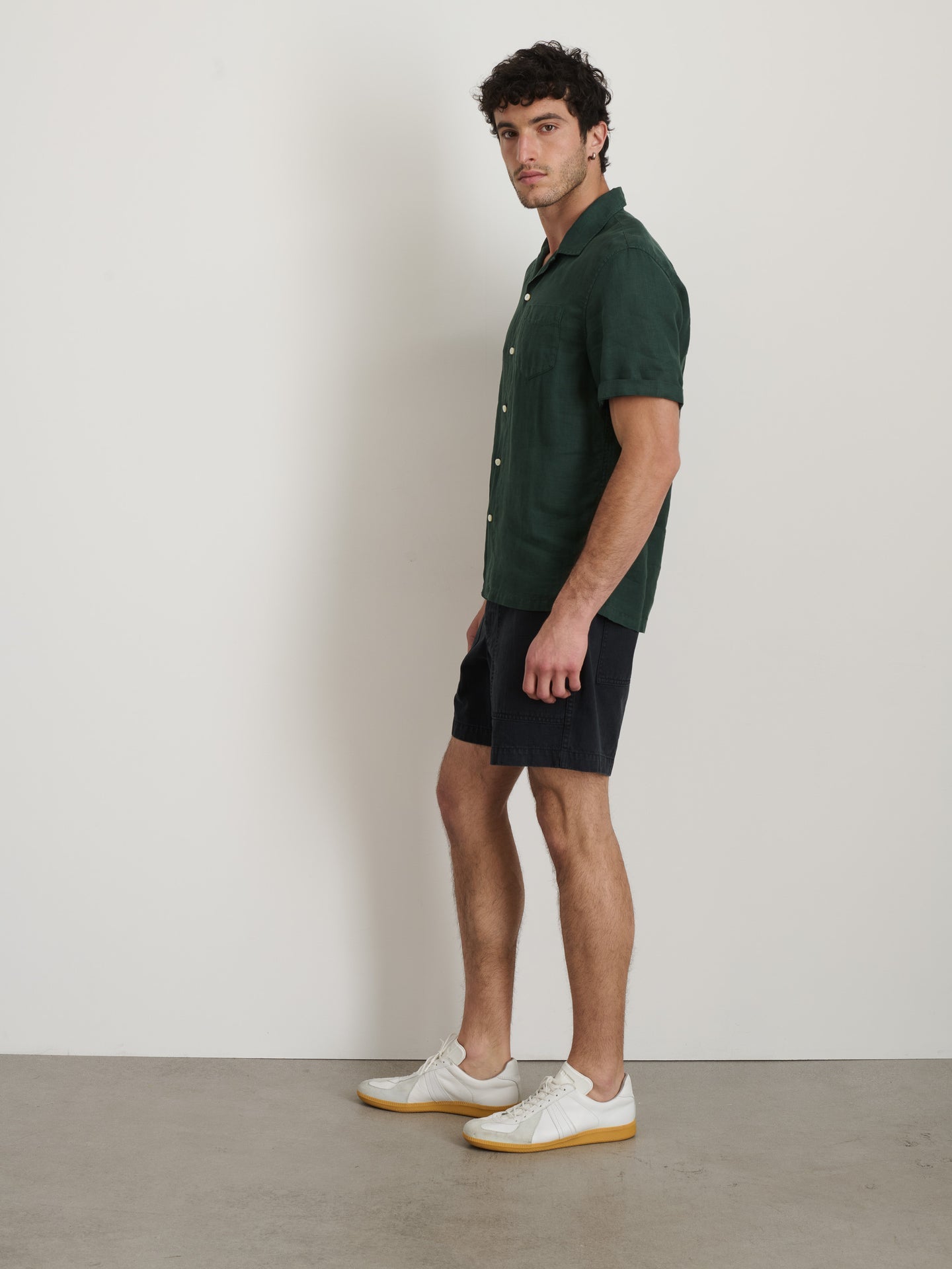 Camp Shirt in Linen - Pine Grove