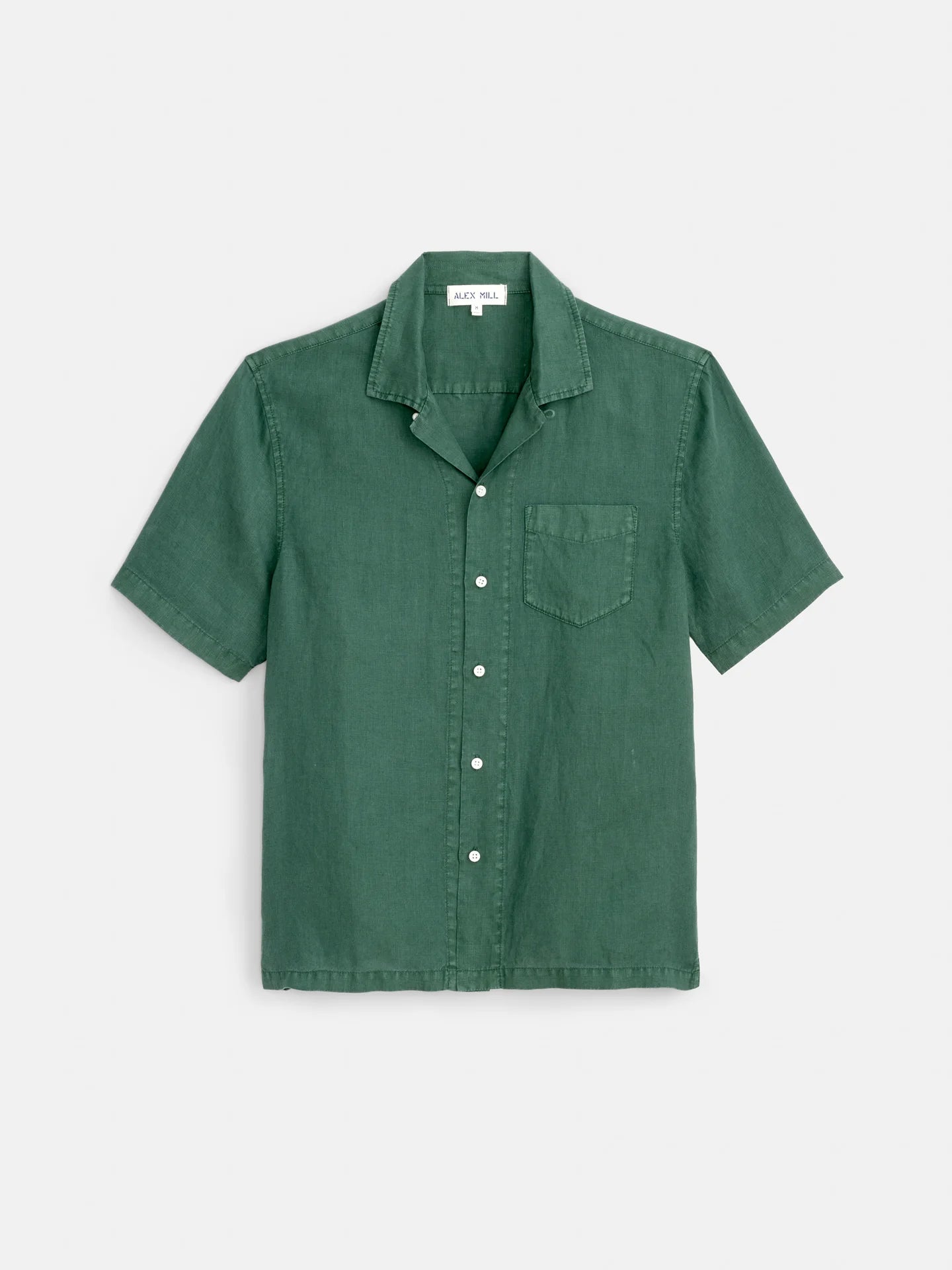 Camp Shirt in Linen - Tropical Green