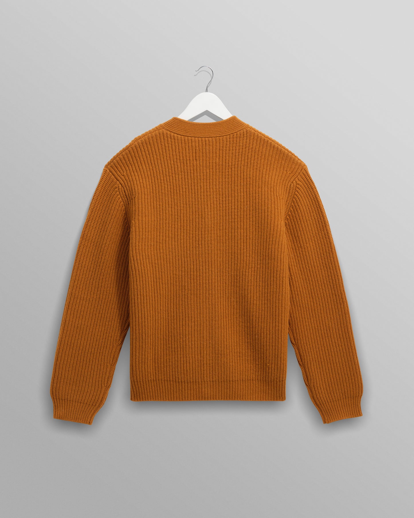 Walker - Ochre Rib Stitch Knit Cardigan