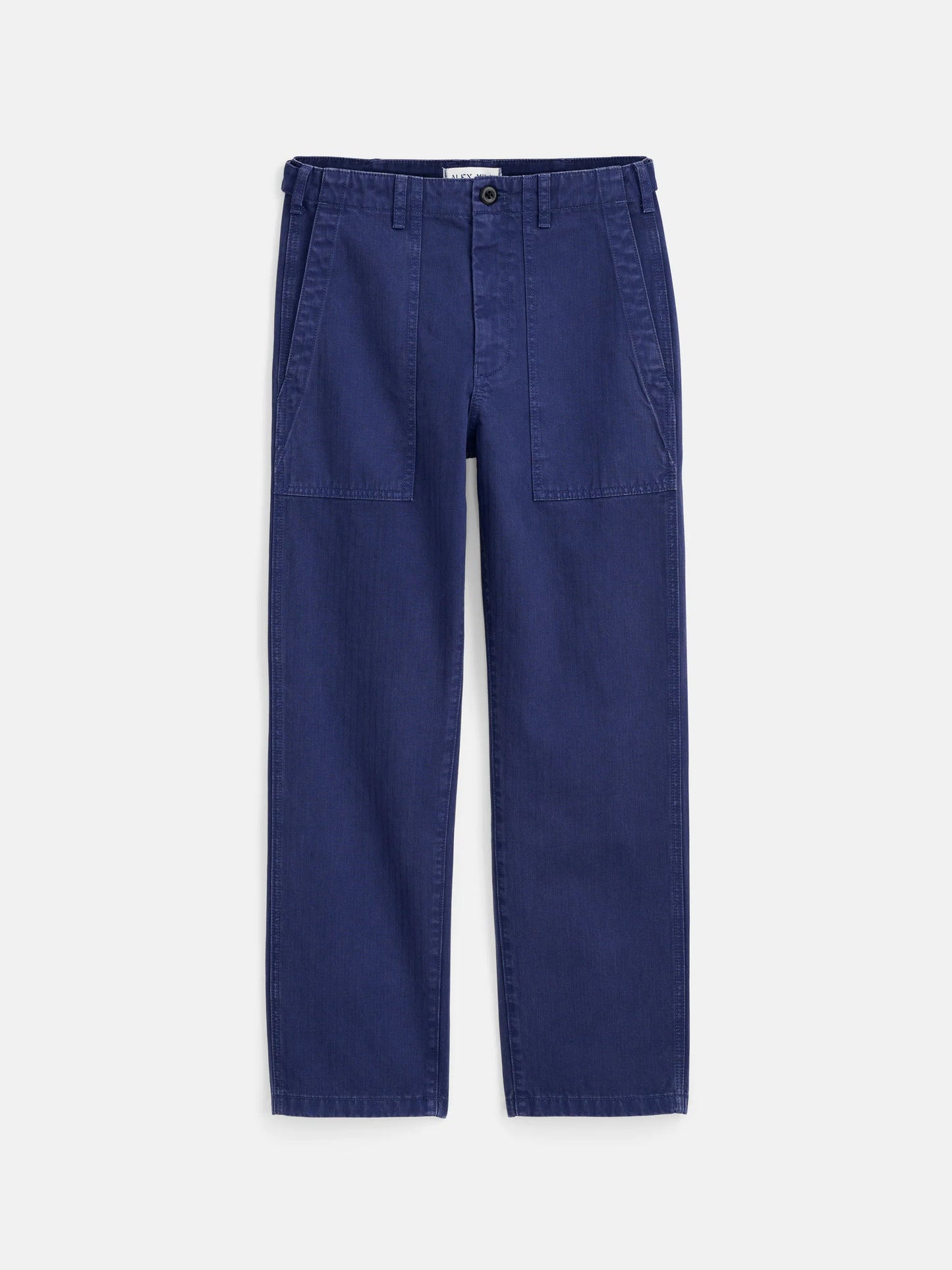 Neil Pant in Herringbone - Midnight Blue