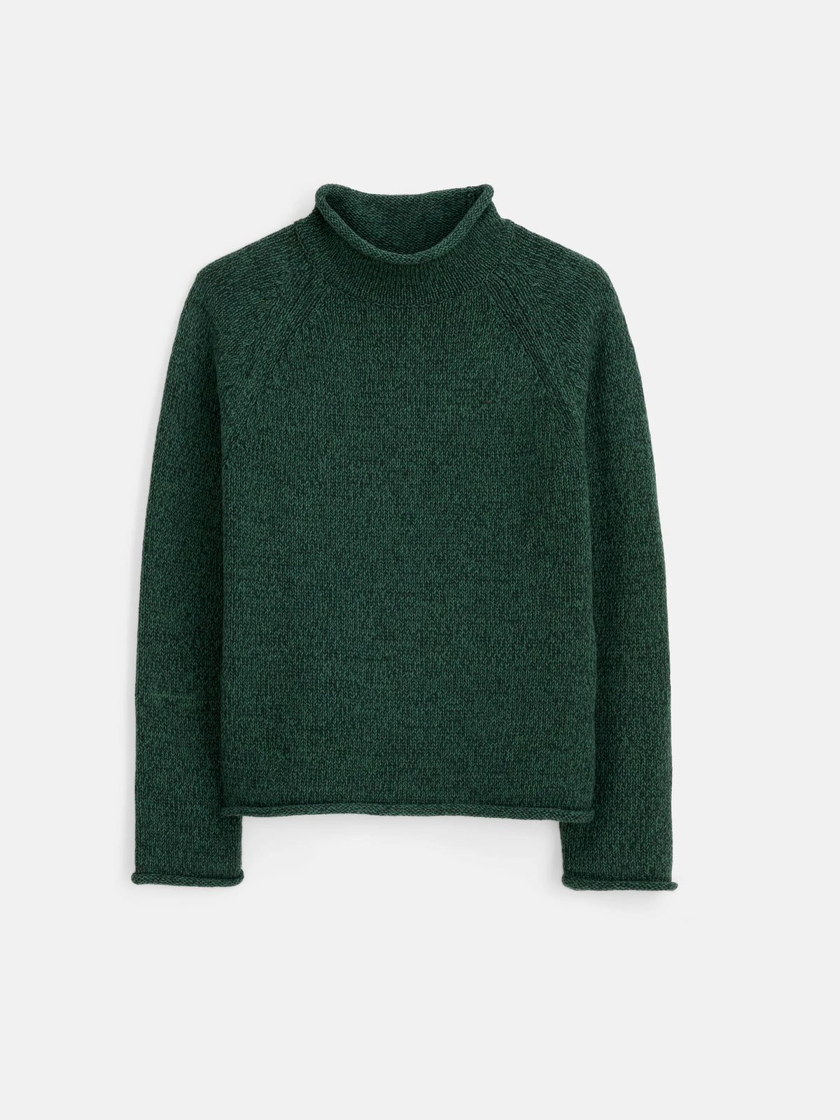 Eastport Rollneck in Cotton - Marled Spruce.