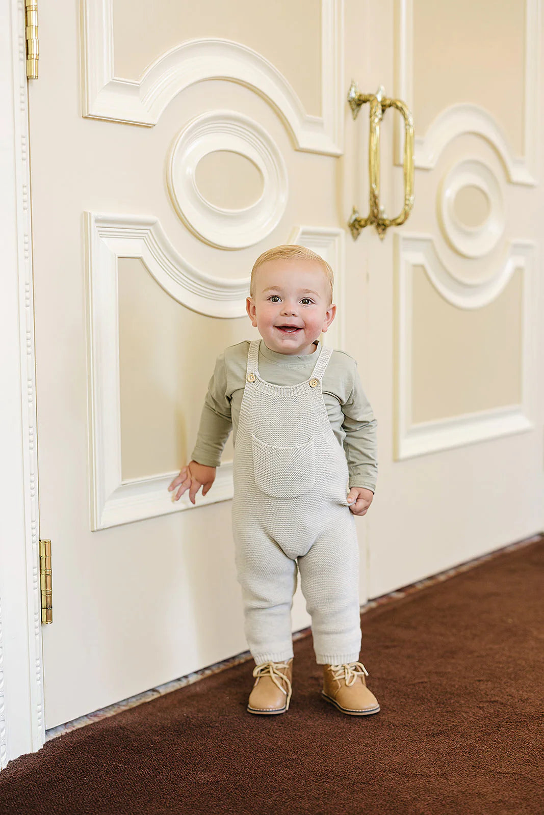 Knit Overalls - Grey
