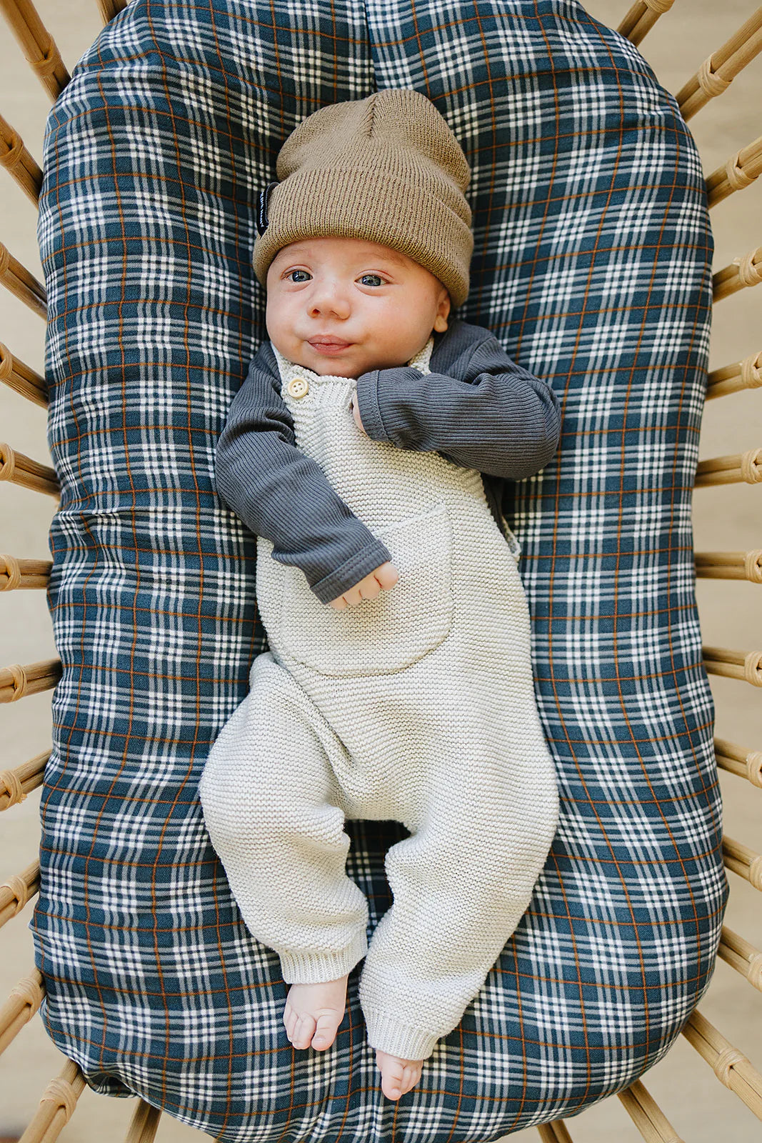 Knit Overalls - Grey