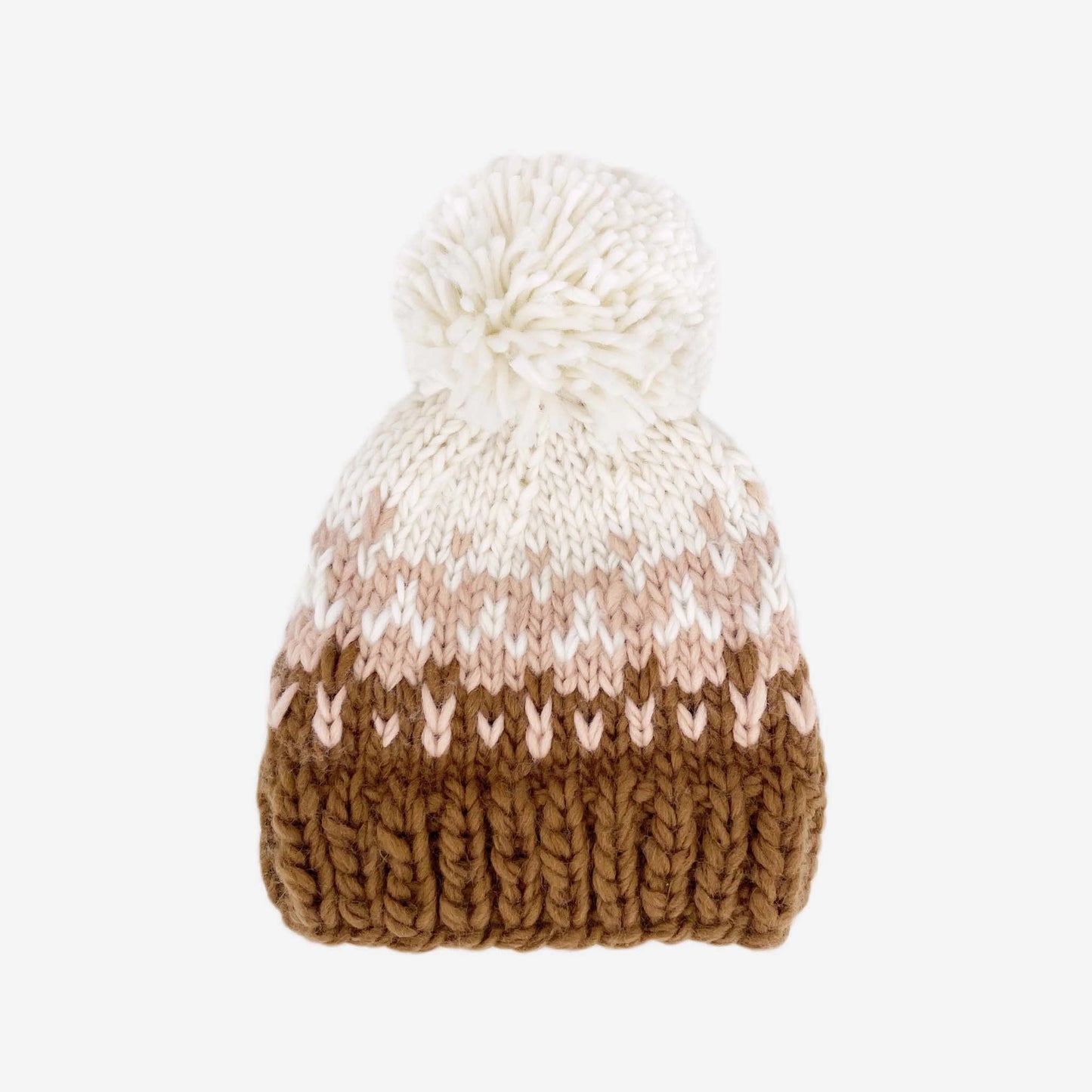 Nell Stripe Hat - Walnut/Blushj