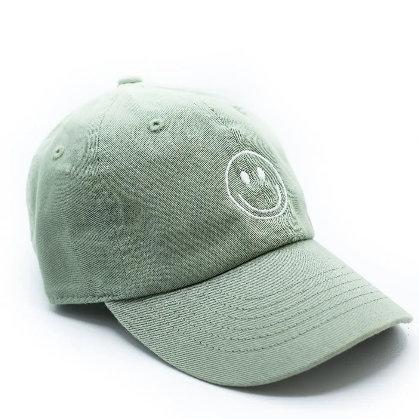 Dusty Sage Smiley Face Hat