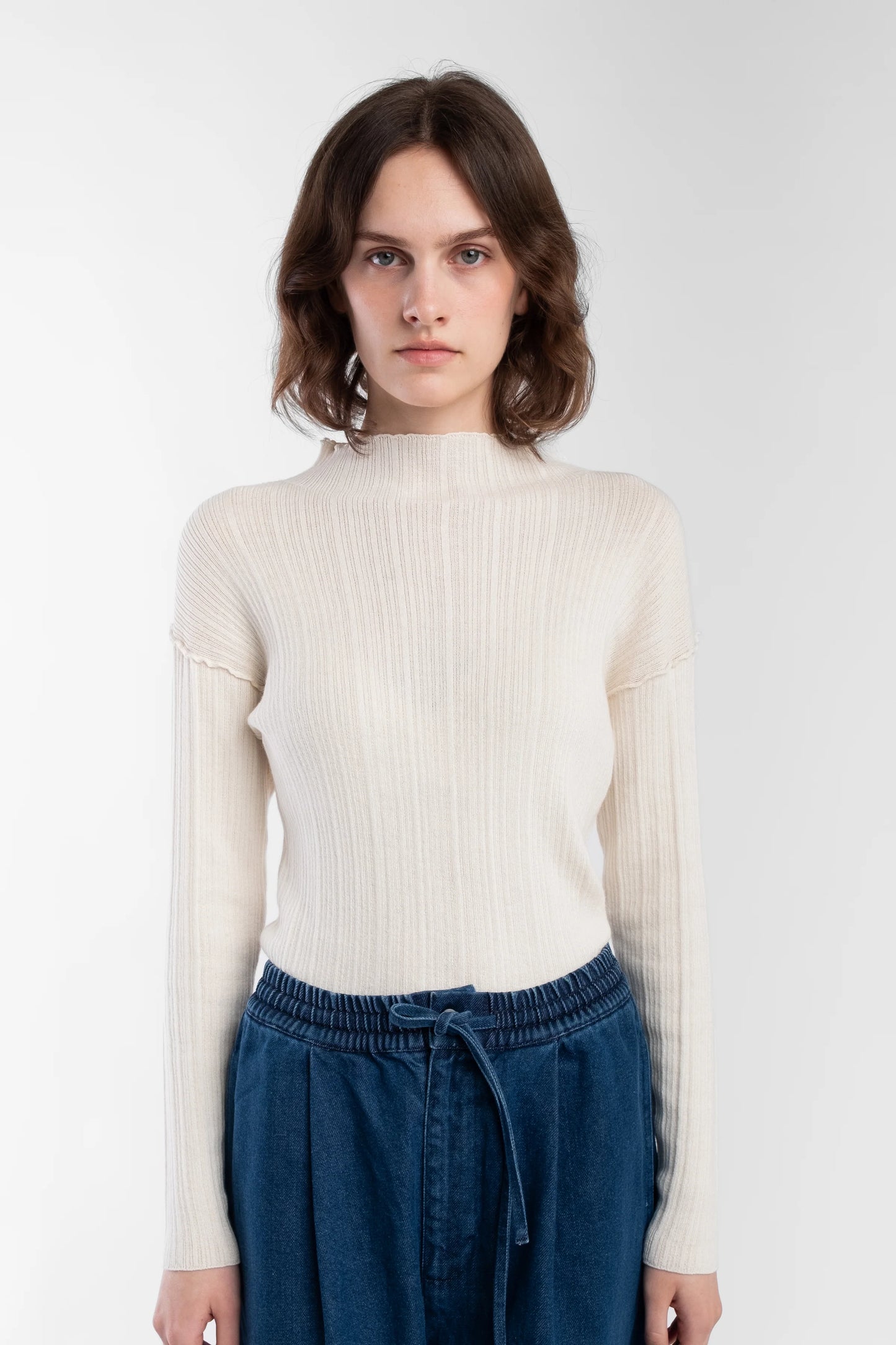 Isla Rib Top - Cream