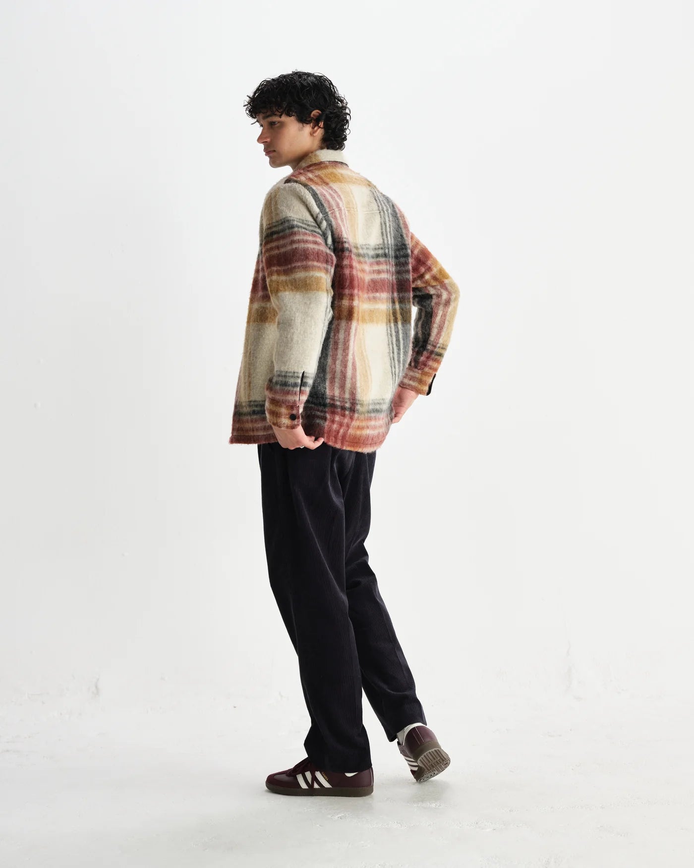 Nolan Overshirt Wool Blend Check - Natural/Muliticolor