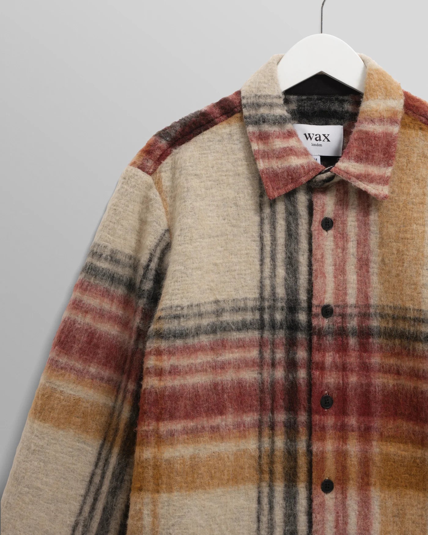 Nolan Overshirt Wool Blend Check - Natural/Muliticolor