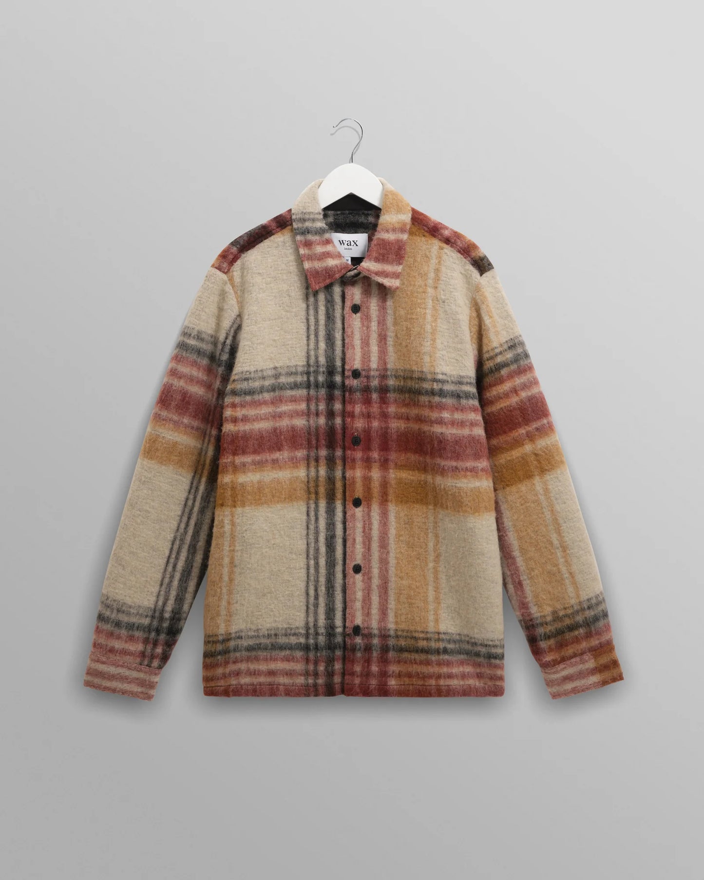 Nolan Overshirt Wool Blend Check - Natural/Muliticolor