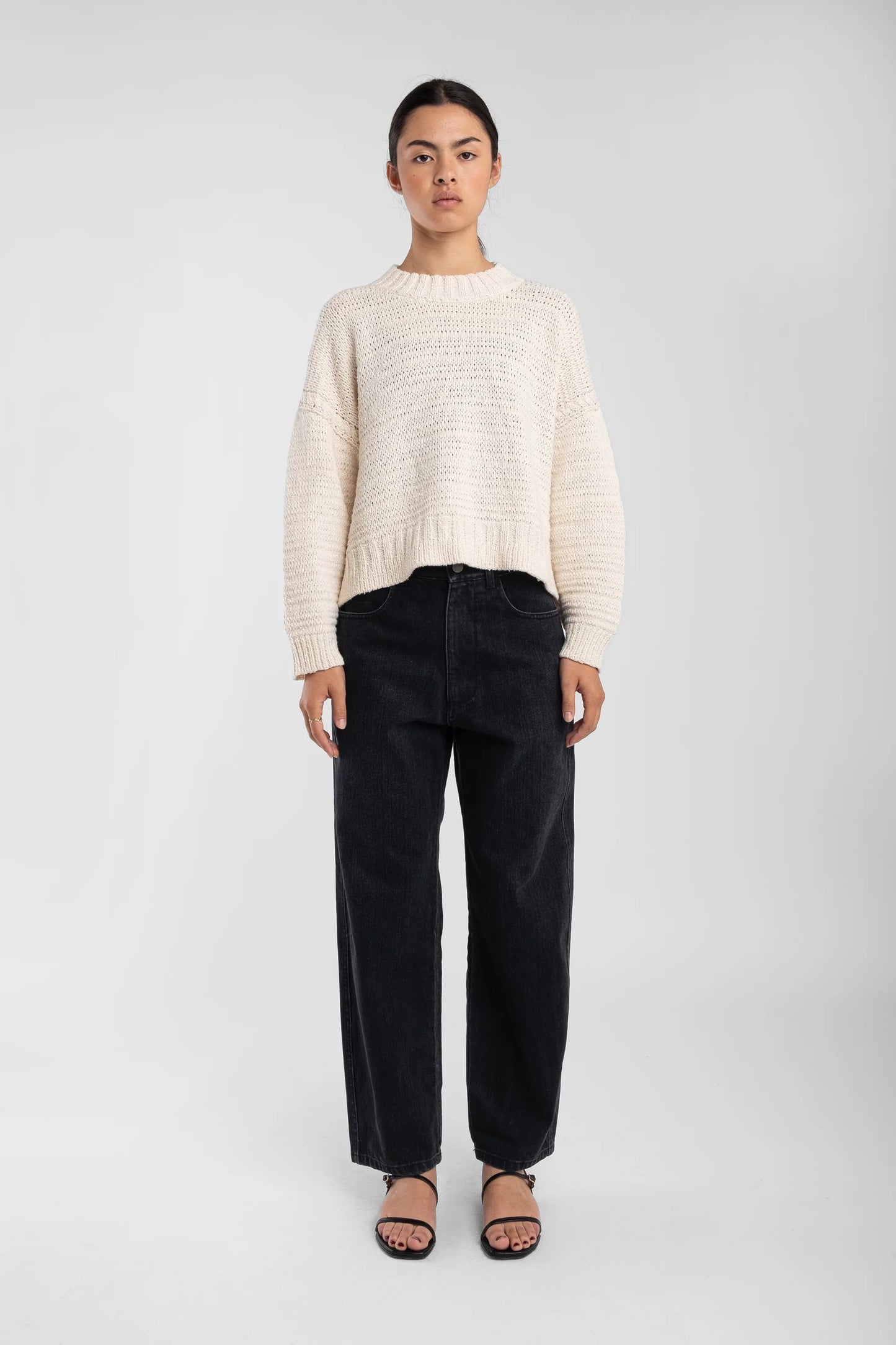 Cream Ribbon Sweater