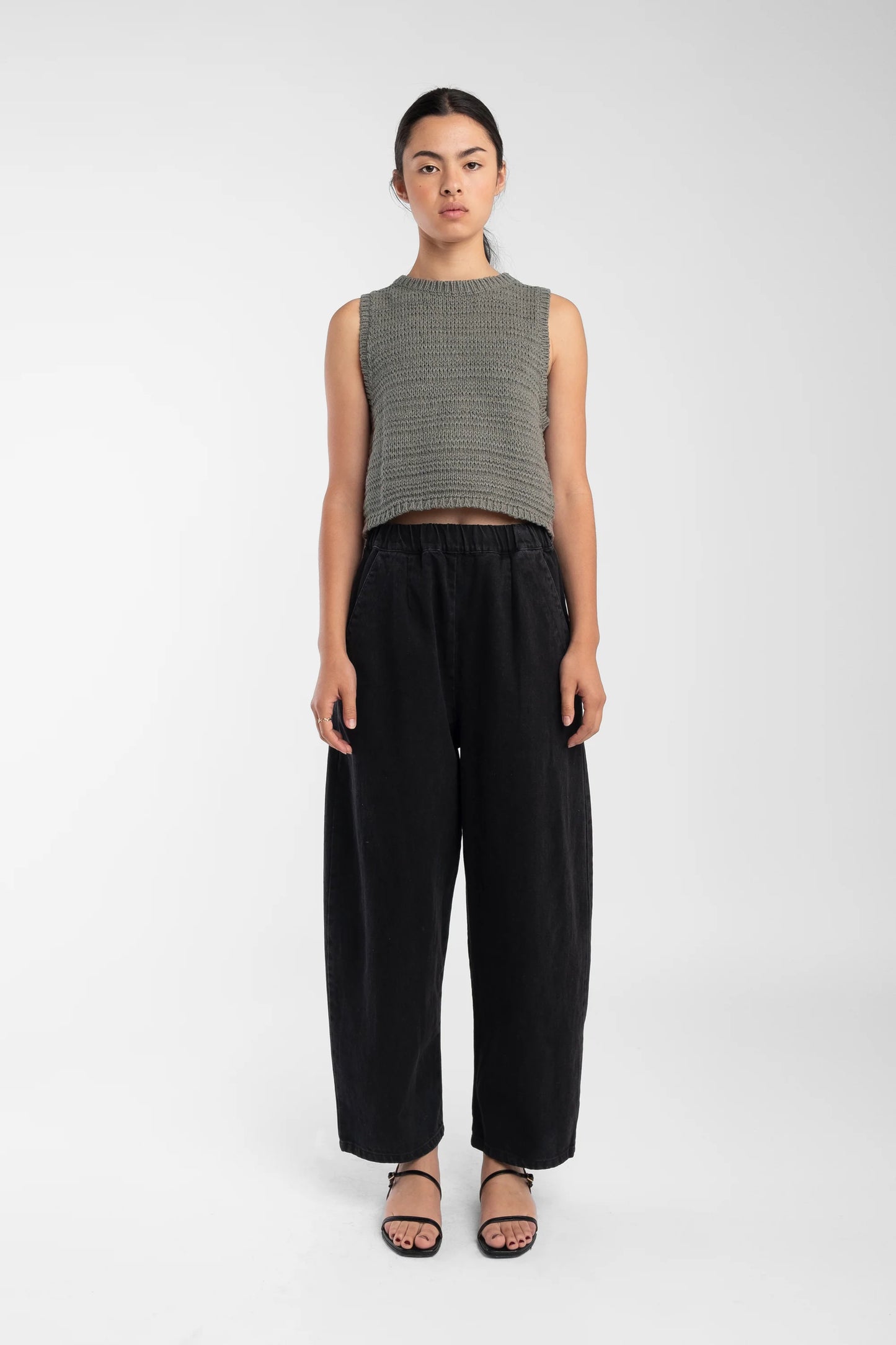 Fog Green Ribbon Tank