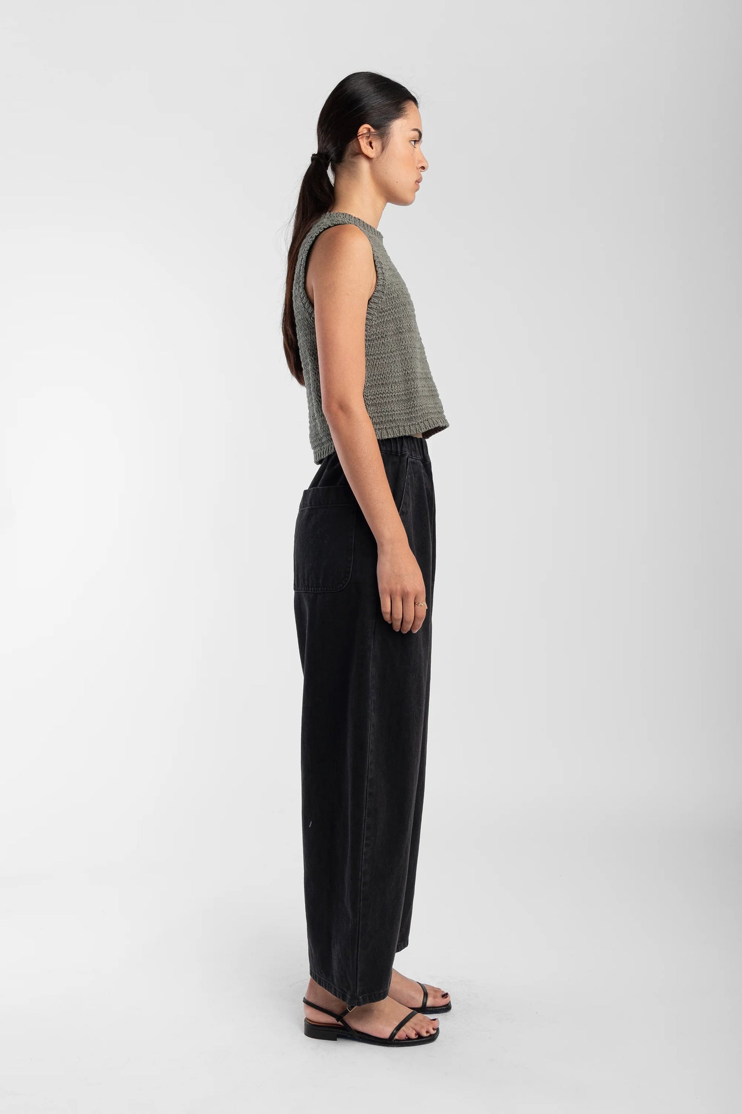 Fog Green Ribbon Tank