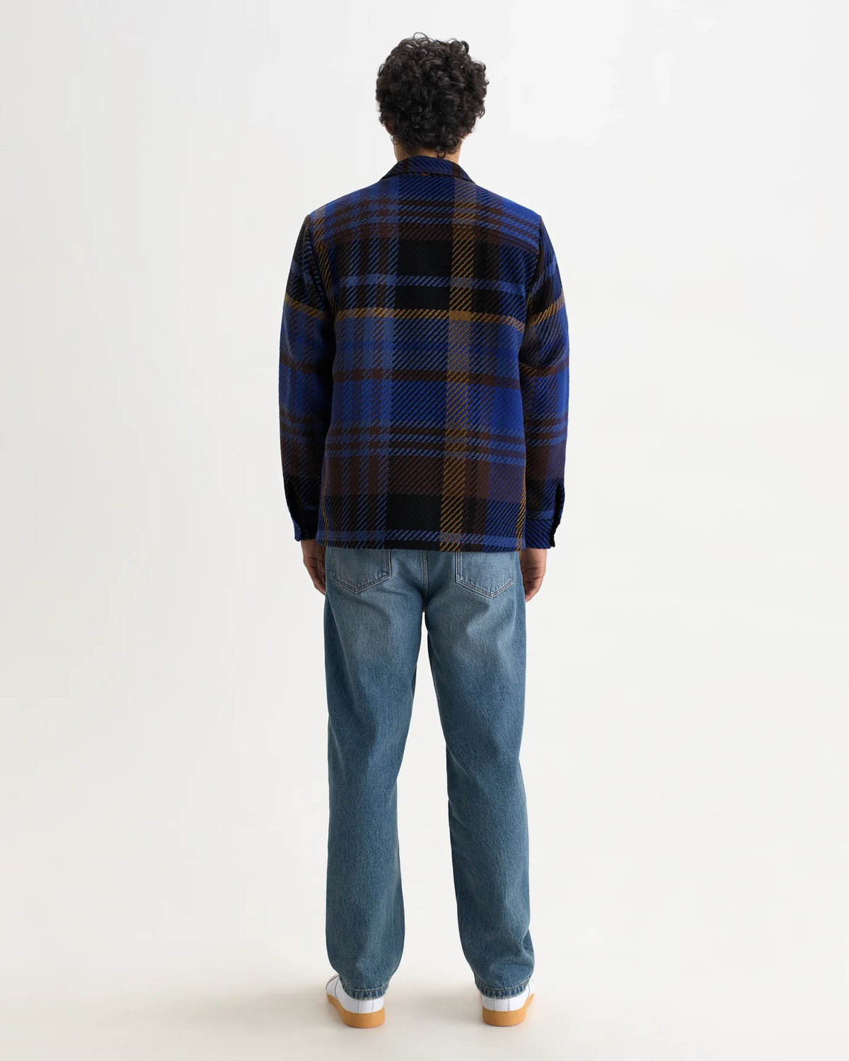 Whiting - Whiting Blue and Brown Bold Check Overshirt