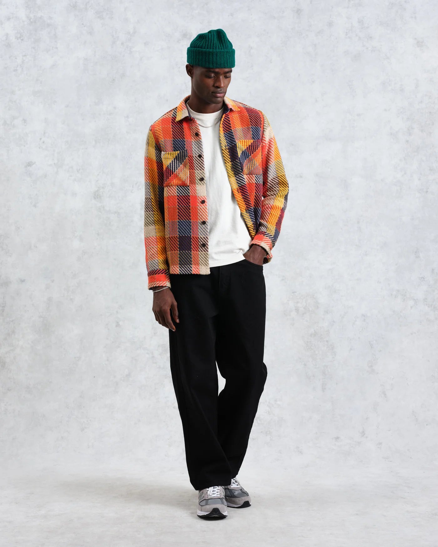 Whiting Overshirt - Pine Check Orange Multi