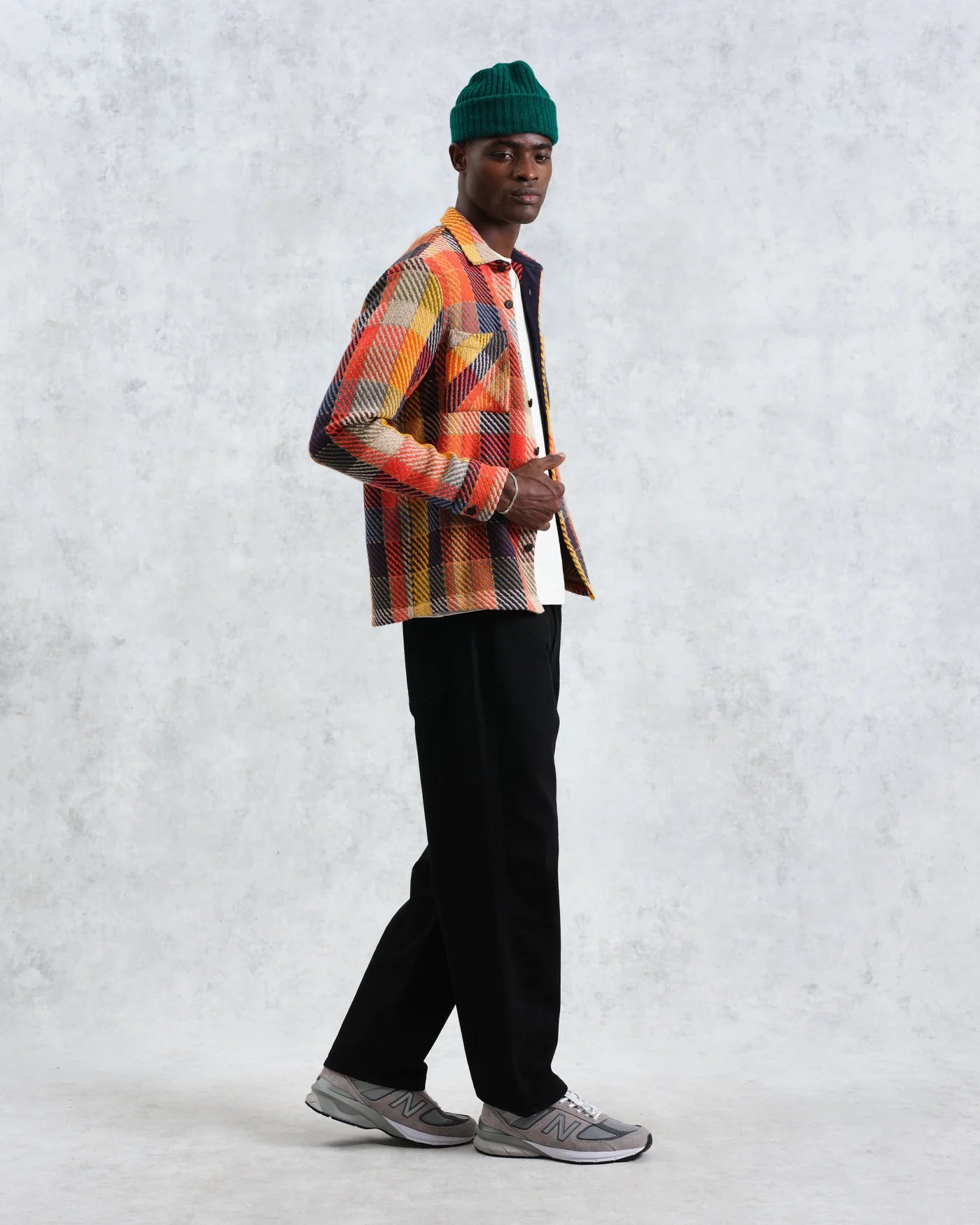 Whiting Overshirt - Pine Check Orange Multi