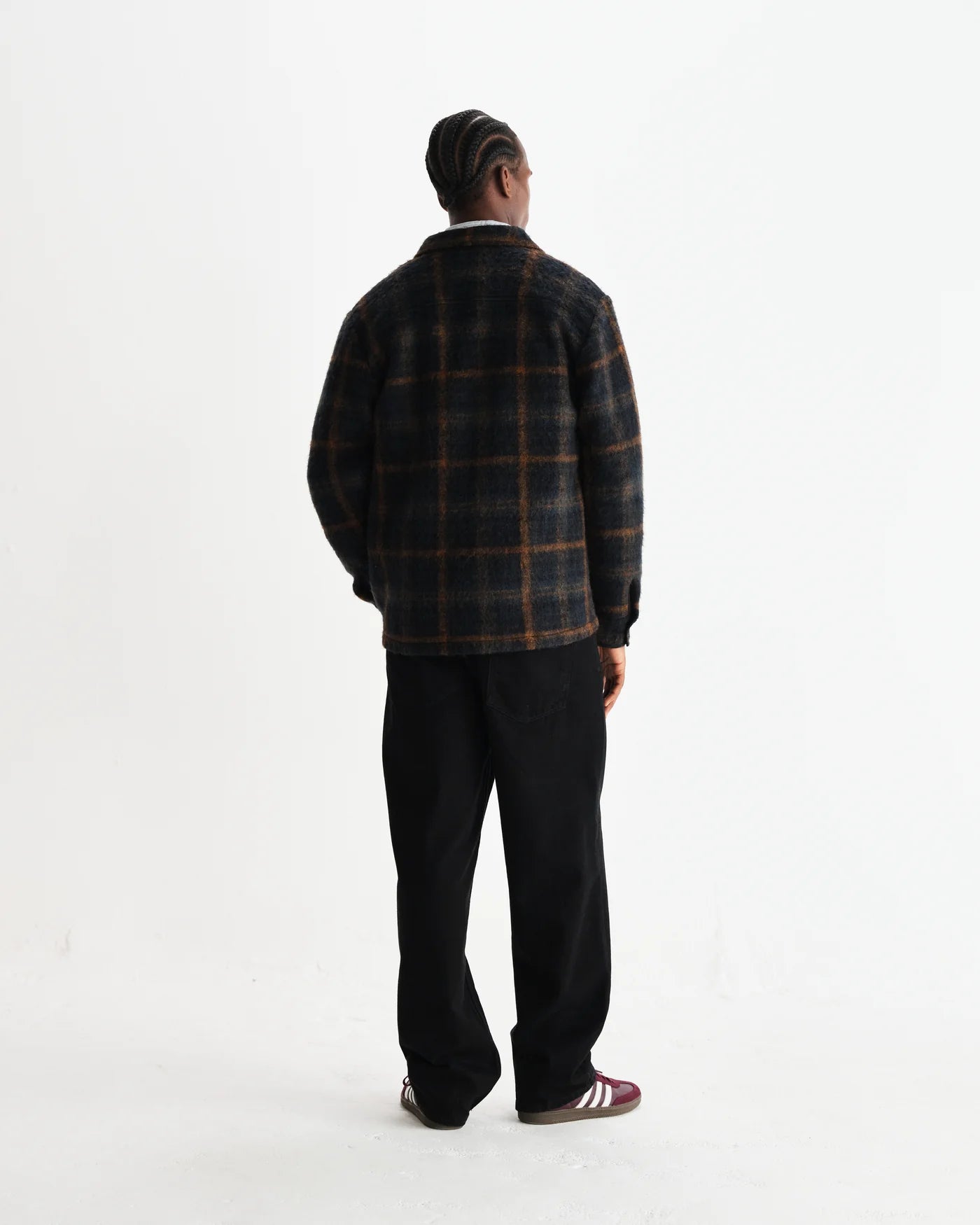 Whiting Overshirt Drawn Check - Teal/Orange.