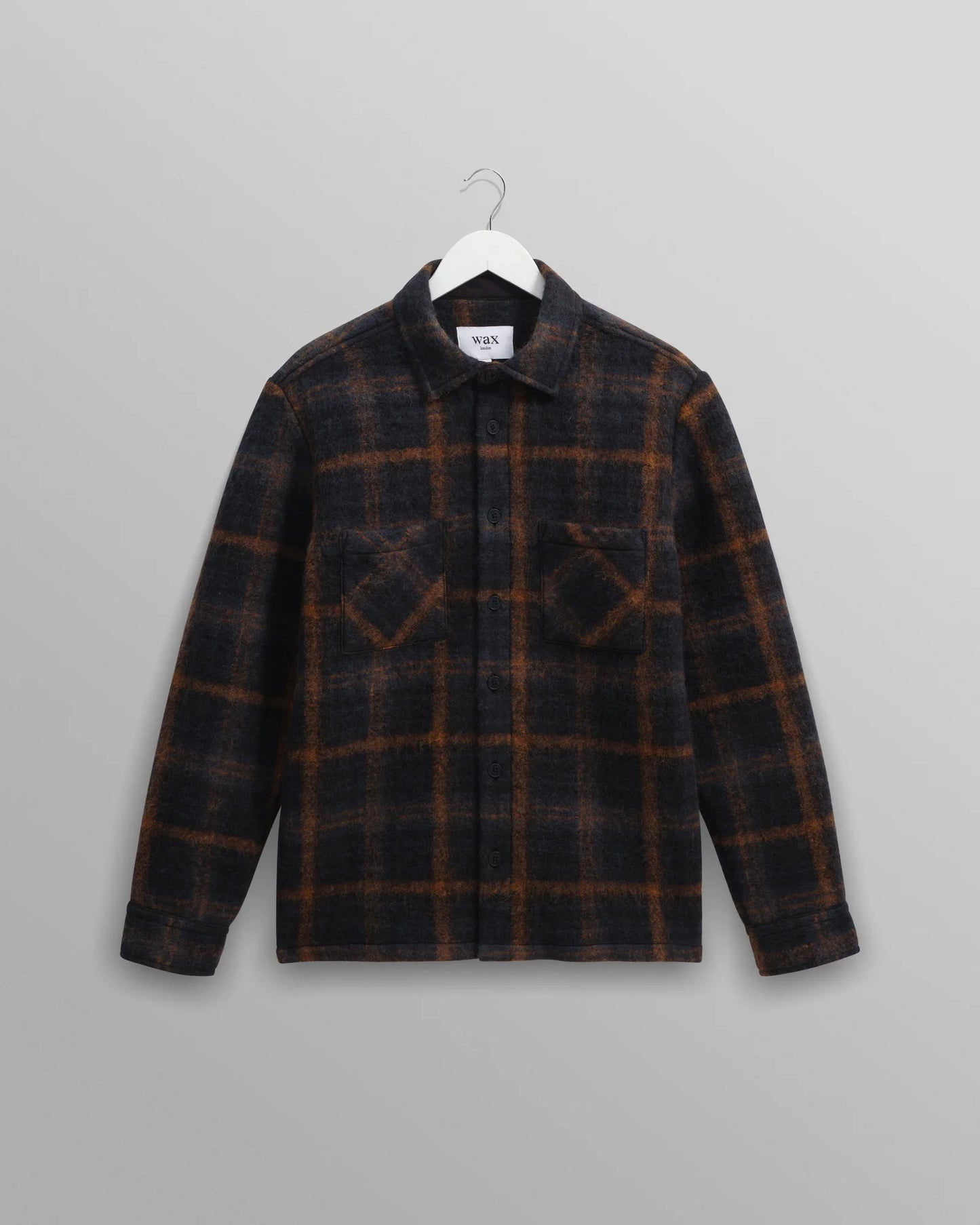 Whiting Overshirt Drawn Check - Teal/Orange.