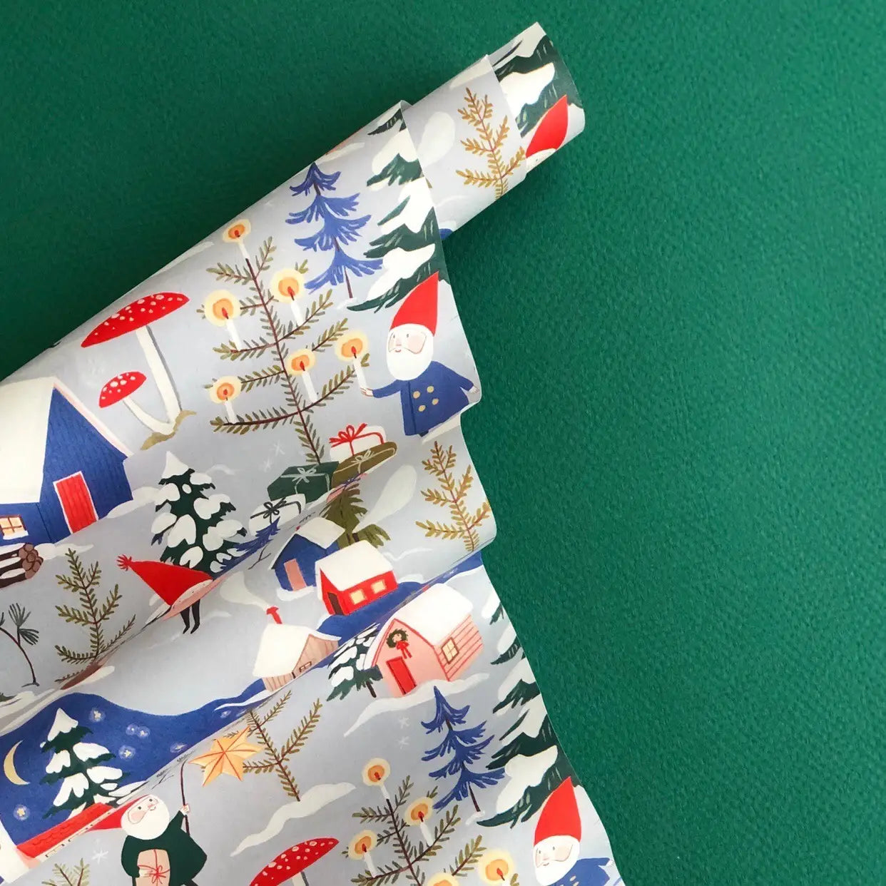 Holiday Gnomes wrapping paper rolls