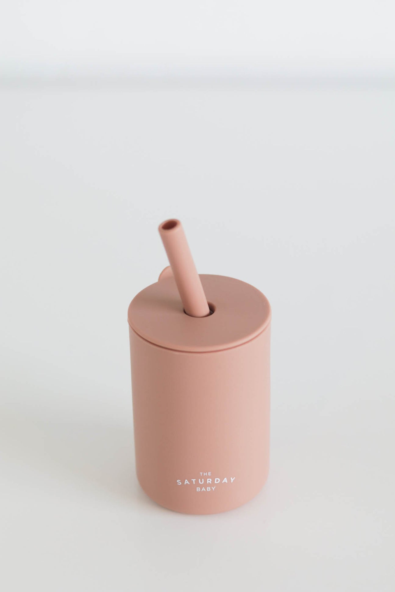 Silicone Straw Cup - Coral