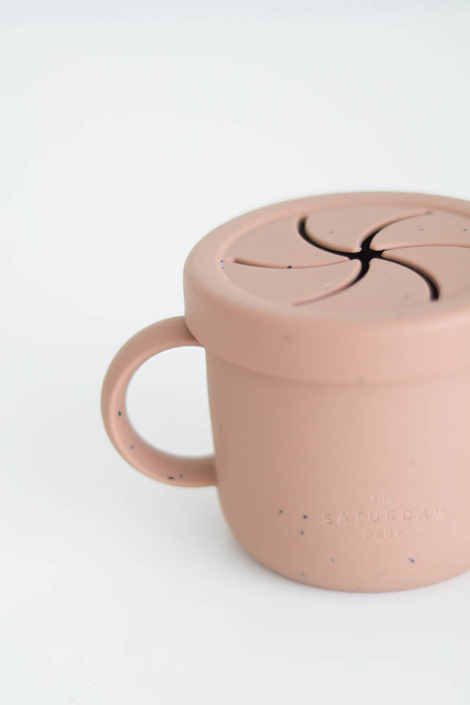 Silicone Snack Cup - Coral Speckled
