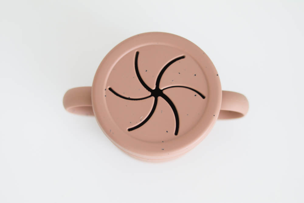 Silicone Snack Cup - Coral Speckled