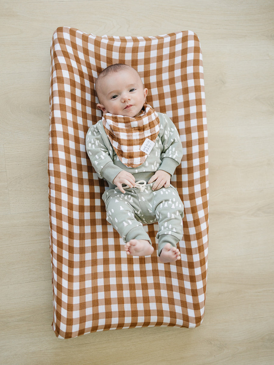Cotton Muslin Bib - Gingham