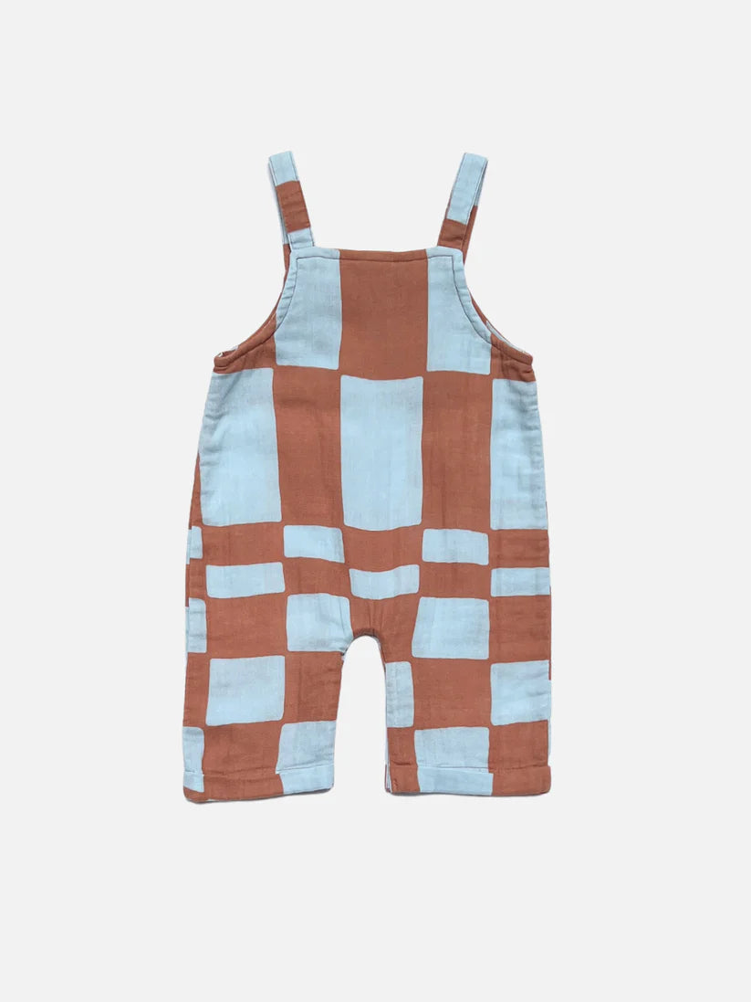Muslin Overalls - Blue Checkers