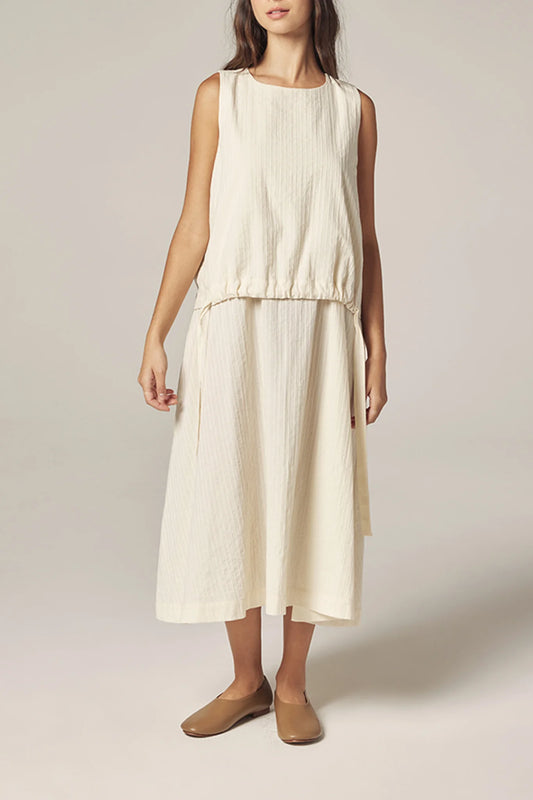 Waist tie midi dress