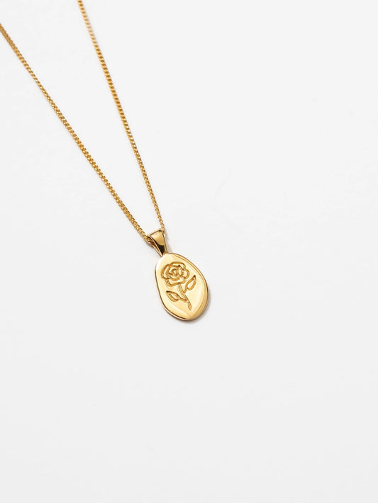 Rose Necklace in Gold
