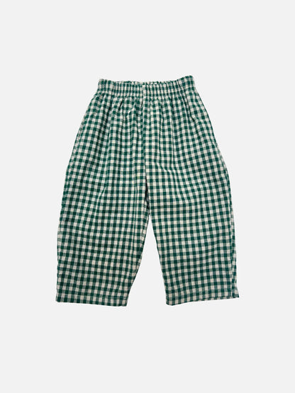 Gogo Pants - Green + White.